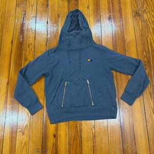 Aviator Nation Ninja Long Sleeve Dual Zipper Hoodie Gray Men's Size Medium